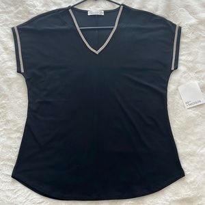 Blouse with crystal accents- 89th & Madison - Black - Small - NWT